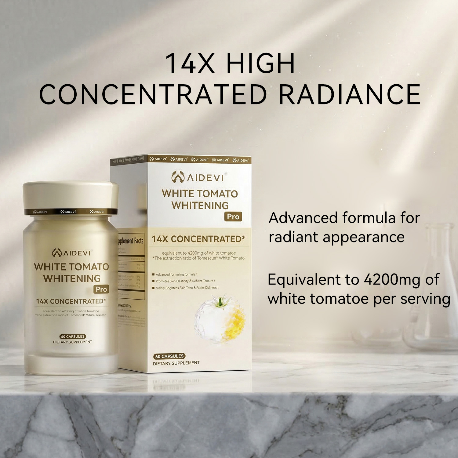 AIDEVI White Tomato Whitening Pro | 14X Concentrated Skin Brightening